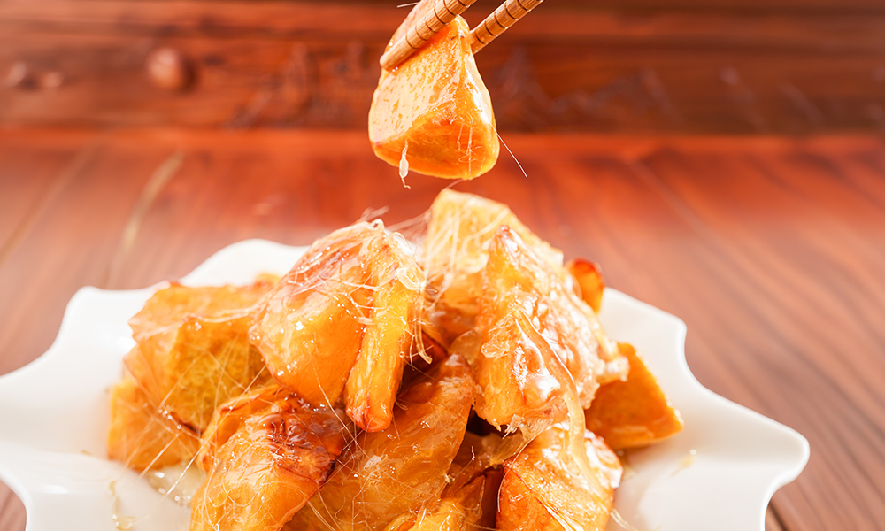Lu cuisine caramelised sweet potato