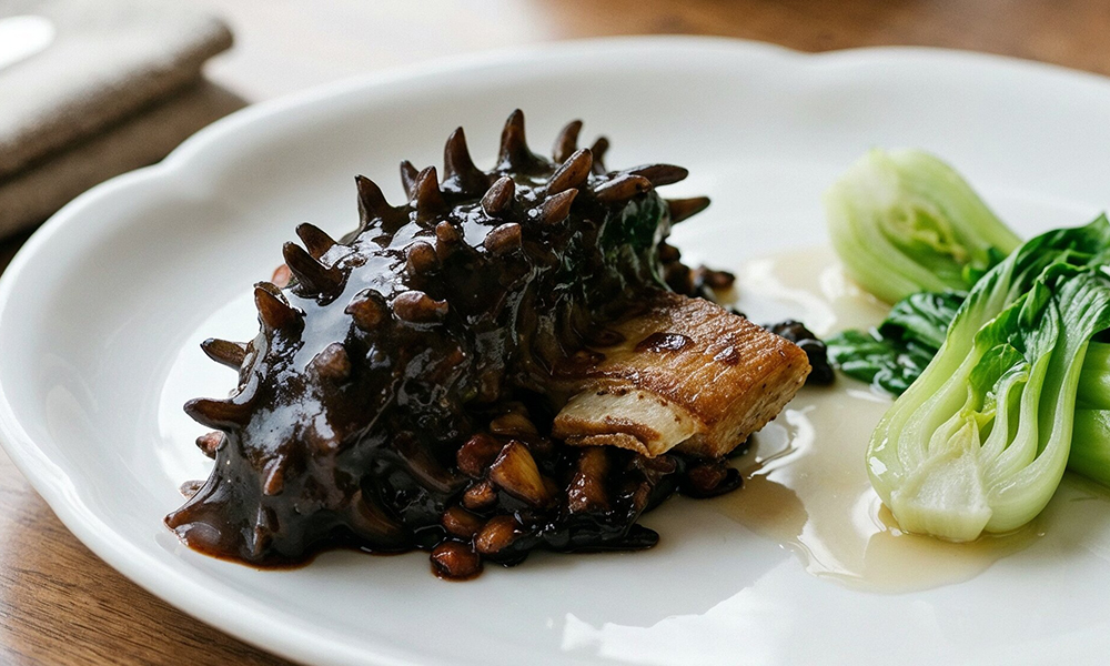 braised sea cucumber with scallions