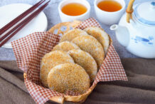 Fried Red Bean Rice Cakes