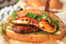 Chilli Oil Fried Eggs Banh Mi
