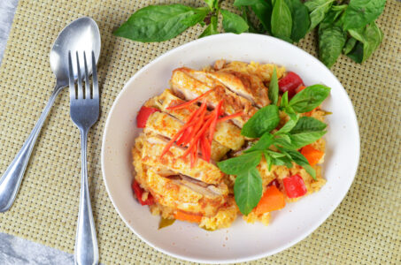 One-pot Thai Red Curry Chicken Rice