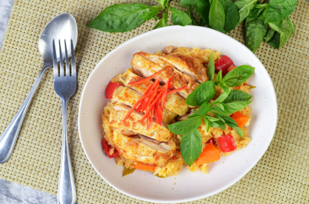 One-pot Thai Red Curry Chicken Rice