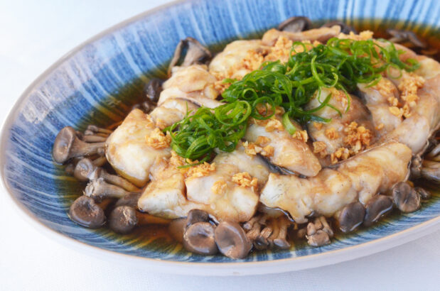 Easy Steamed Fish with Shiitake & Bamboo Shoots