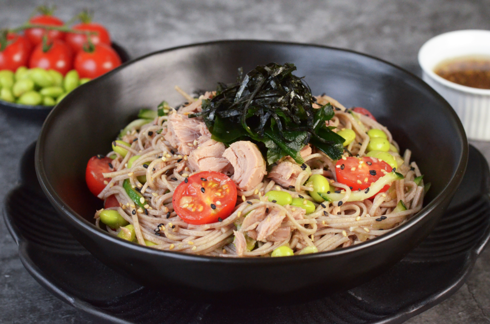 Tuna Soba Noodles with Japanese Onion Dressing