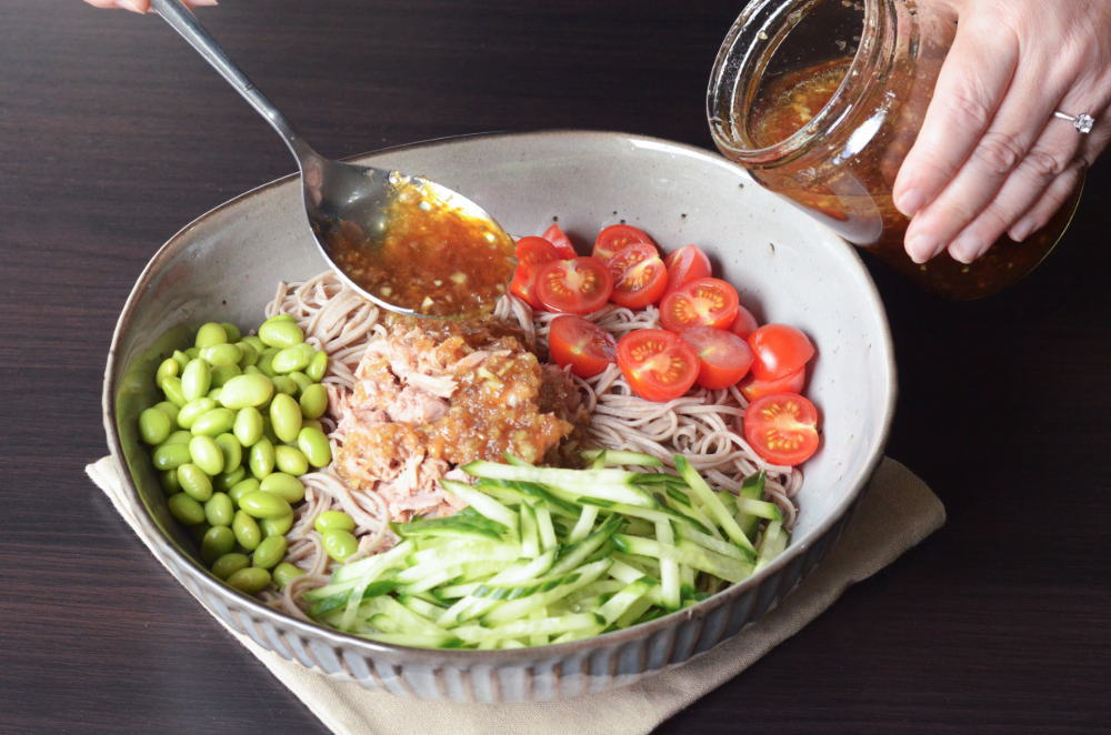 Tuna Soba Noodles with Japanese Onion Dressing