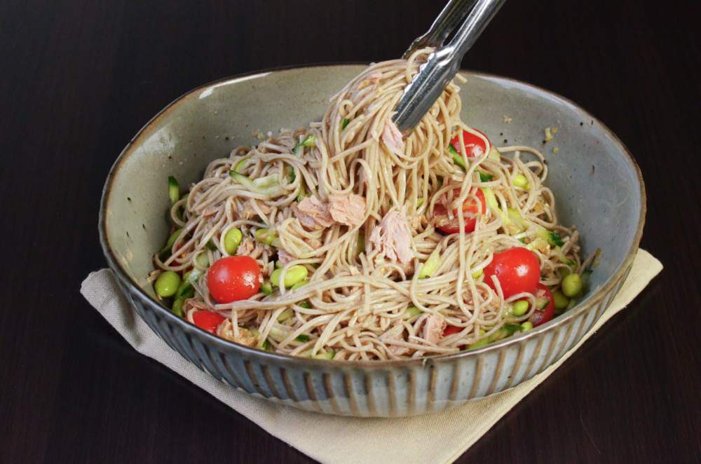 Tuna Soba Noodles with Japanese Onion Dressing