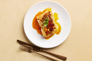 Steamed Fish with Crunchy Garlic with Chilli Oil Steamed Fish with Crunchy Garlic with Chilli Oil